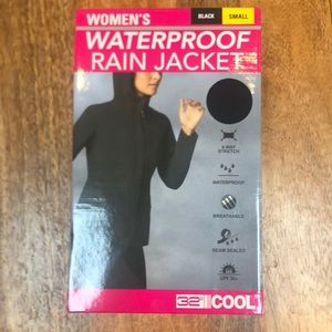 Unopened waterproof rain jacket